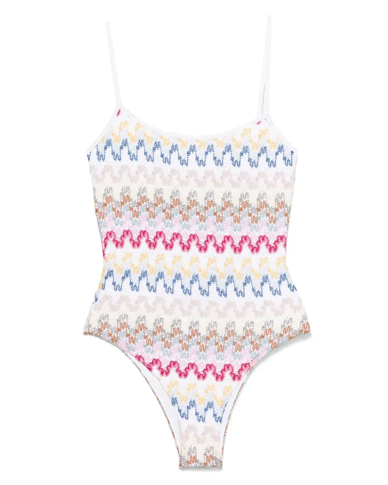 Missoni Gestrickter Badeanzug - Weiß Weiß