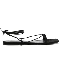 Totême Wildledersandalen mit Schnürung Schwarz