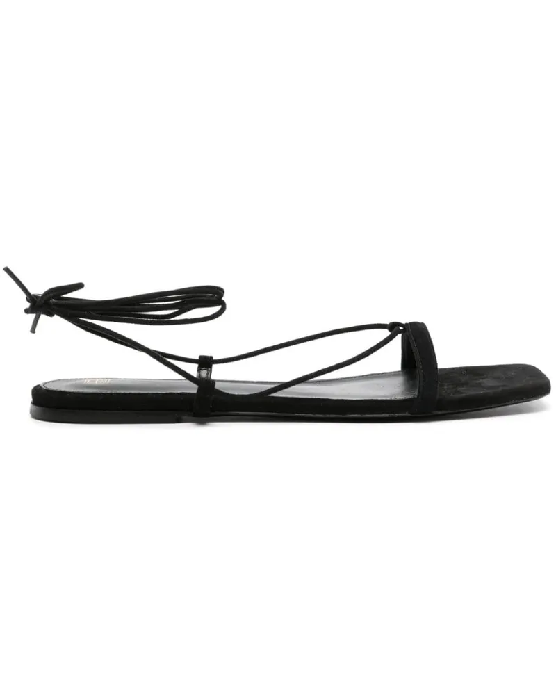 Totême Wildledersandalen mit Schnürung - Schwarz Schwarz