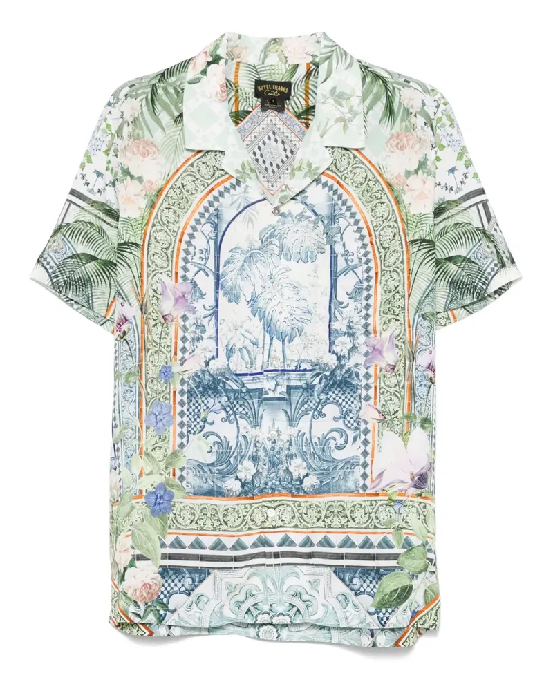 Camilla Hemd mit Jardim Party-Print - Grün Grün