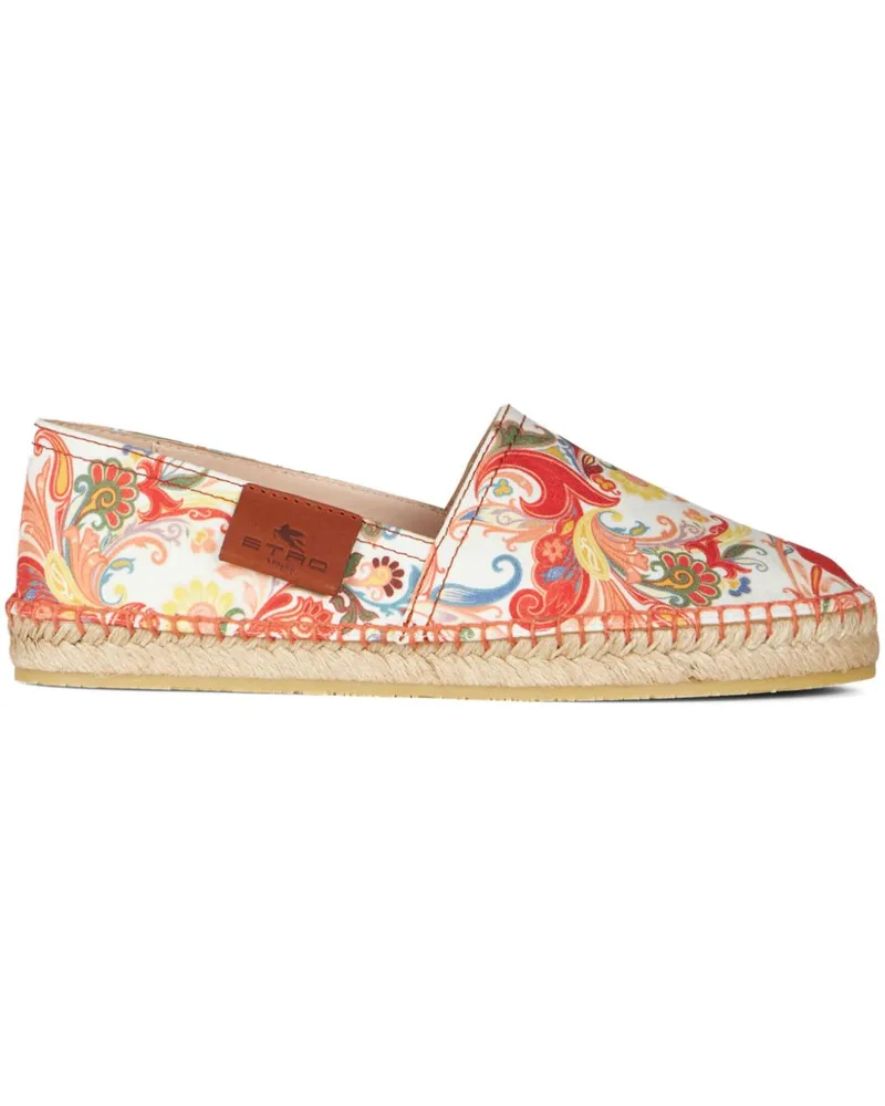 Etro Espadrilles mit Paisley-Print Weiß