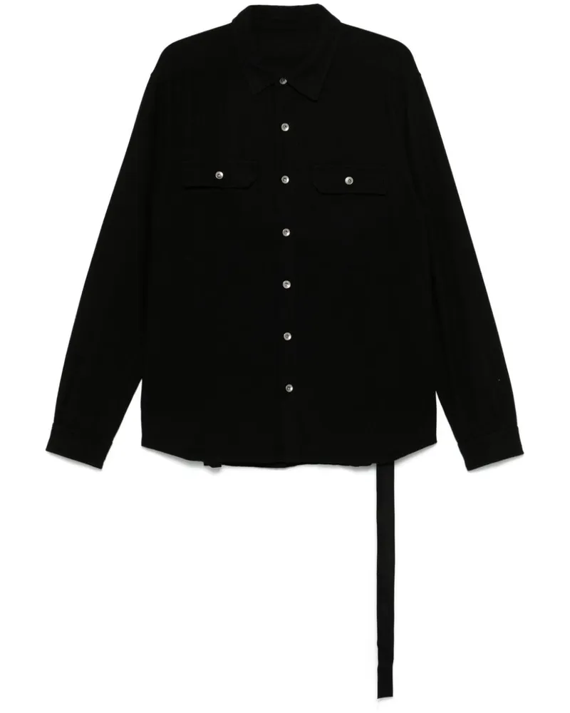 DRKSHDW by Rick Owens Hemdjacke aus Bio-Baumwolle - Schwarz Schwarz