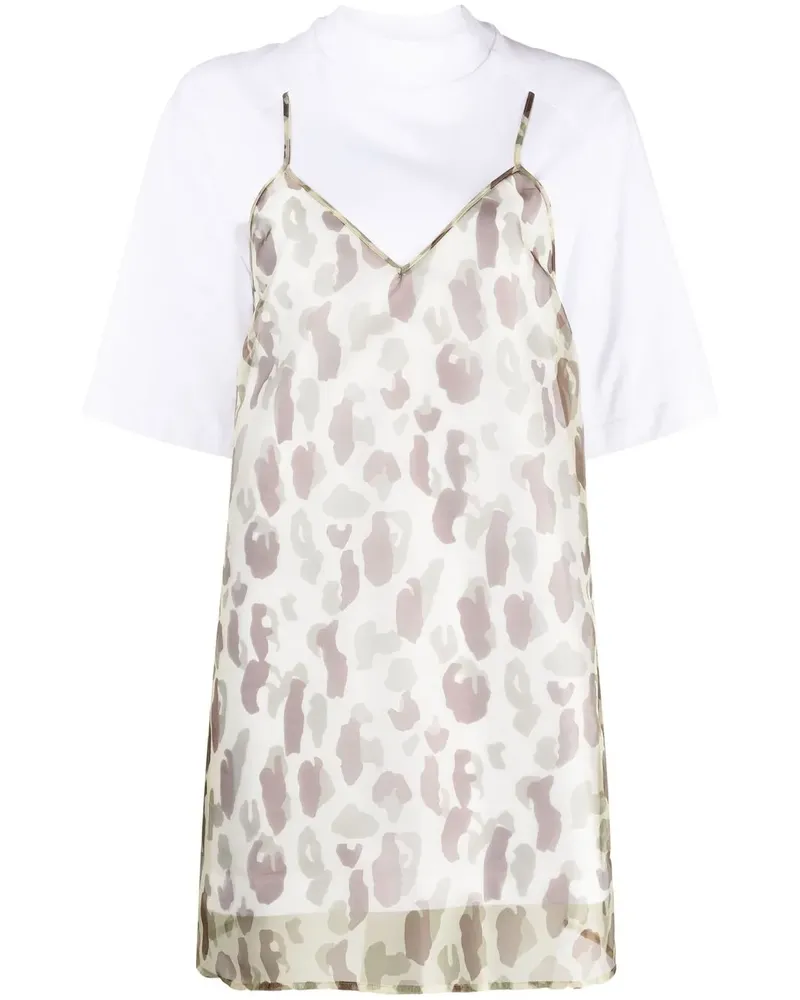Palm Angels T-Shirt-Kleid mit Leo-Print - Nude Nude