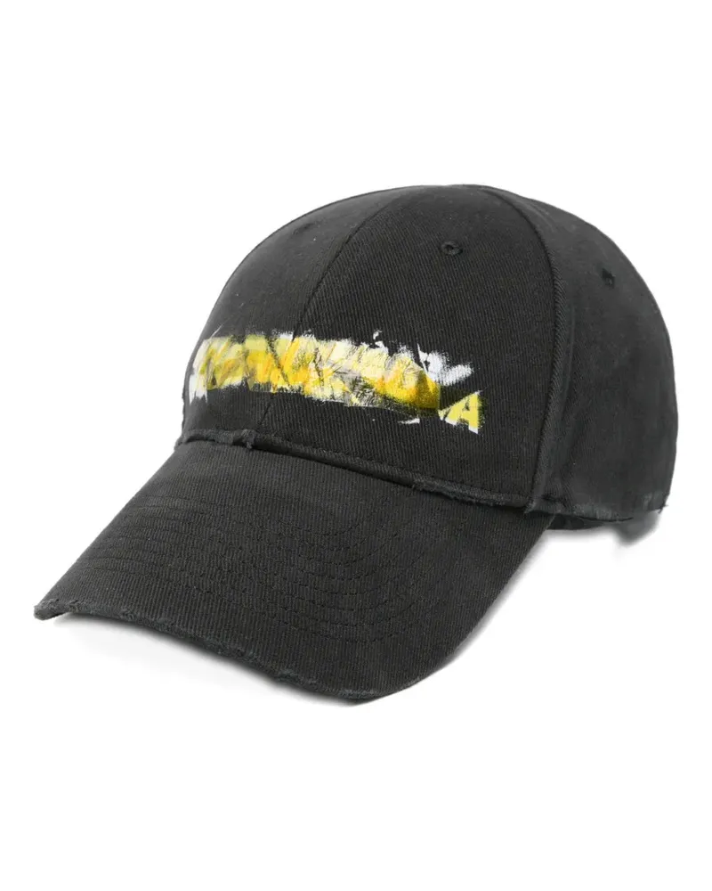 Balenciaga Messy Spray cotton cap - Schwarz Schwarz