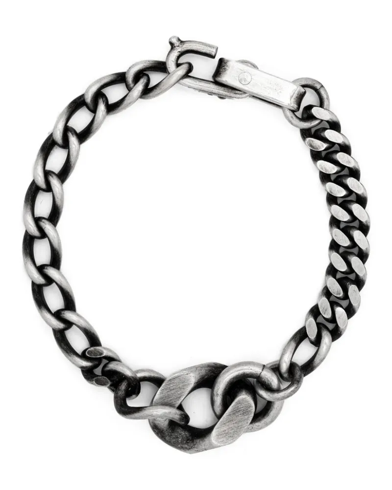 WERKSTATT:MÜNCHEN Filed Link Armband - Silber Silber