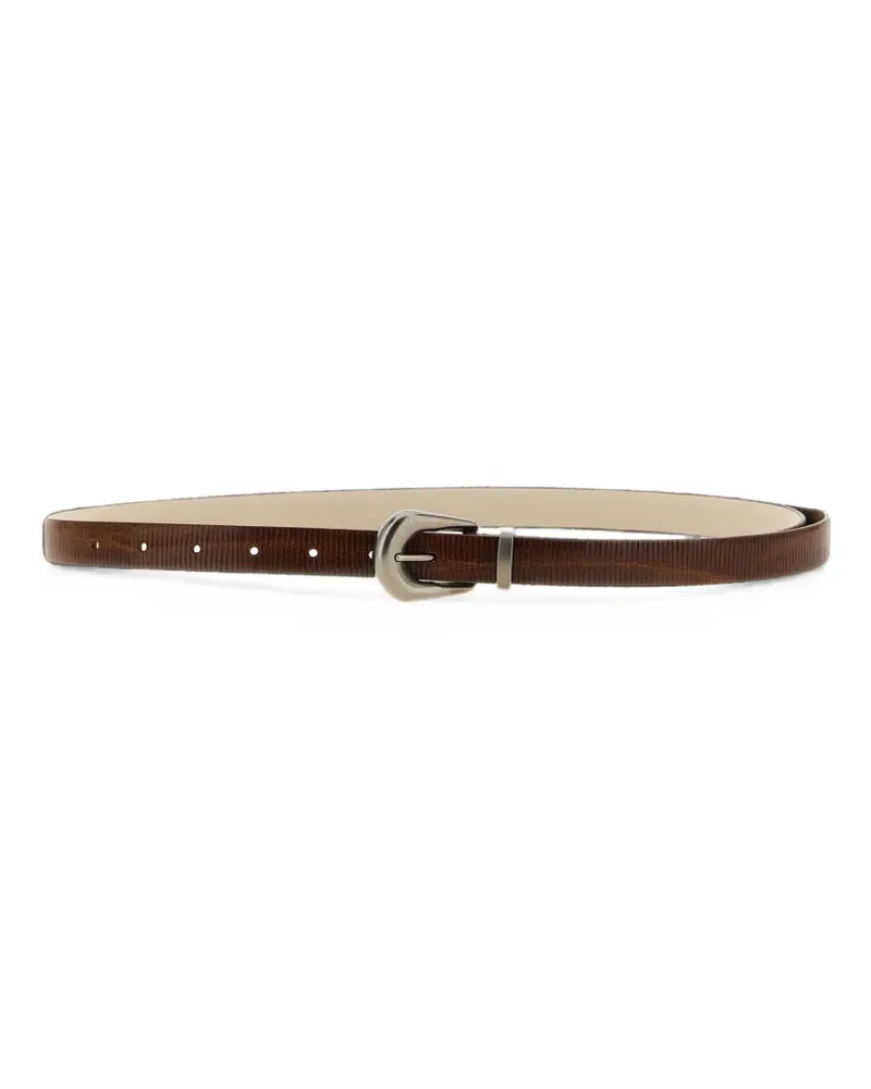 Brunello Cucinelli carved leather belt - Braun Braun