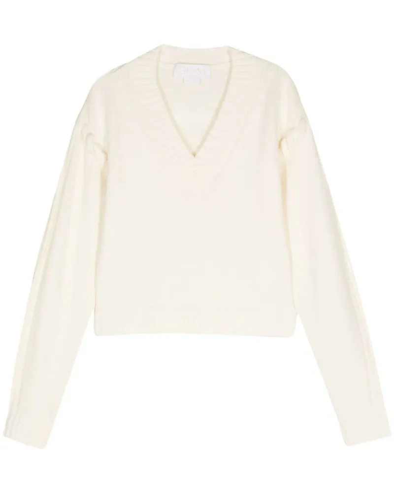 Genny Pullover mit Ziernähten - Weiß Weiß