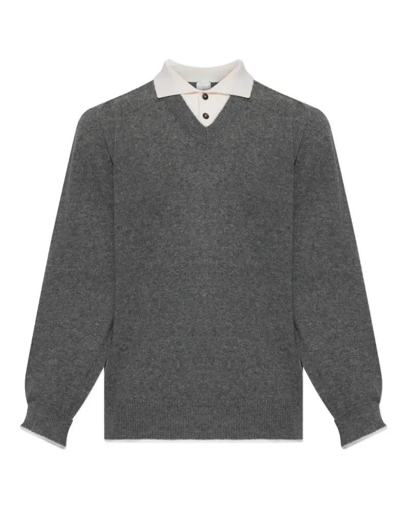 Eleventy Pullover im Layering-Look - Grau Grau