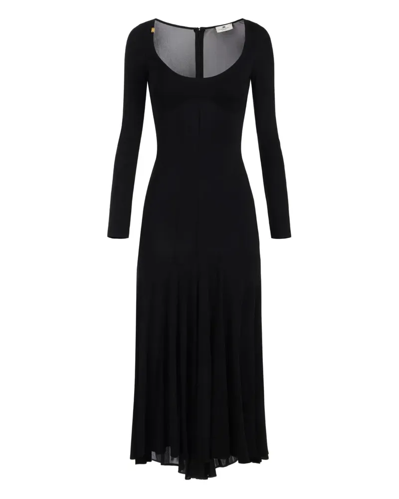 Elisabetta Franchi Maxikleid aus leichtem Jersey - Schwarz Schwarz
