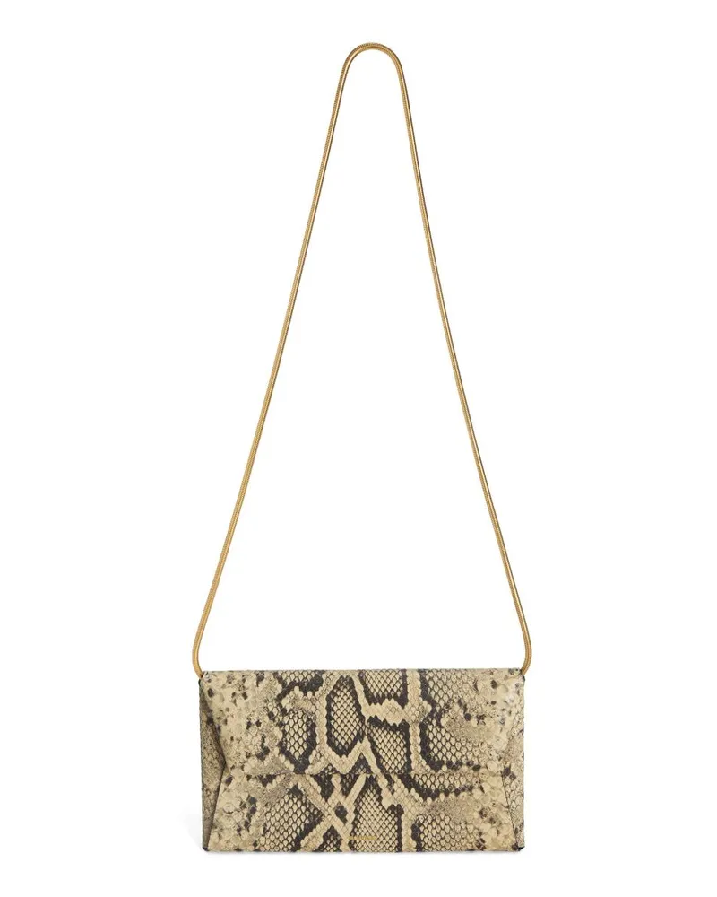 Jil Sander Kleine Tasche mit Schlangenleder-Print - Nude Nude