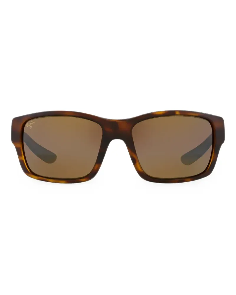 Maui Jim Mangroves Sonnenbrille mit eckigem Gestell - Braun Braun