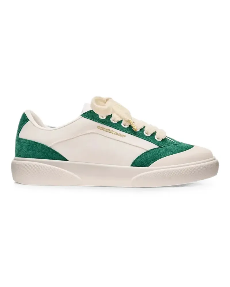 Casablanca Paris calf suede-panelled sneakers - Nude Nude