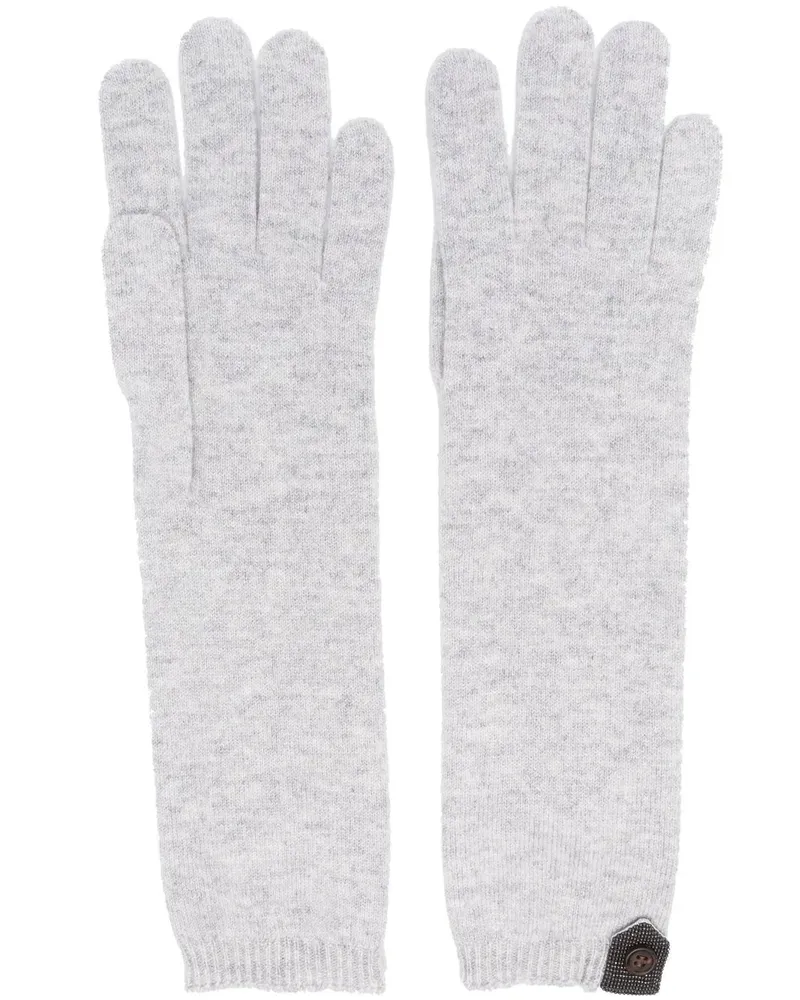 Brunello Cucinelli Handschuhe mit Knöpfen - Grau Grau