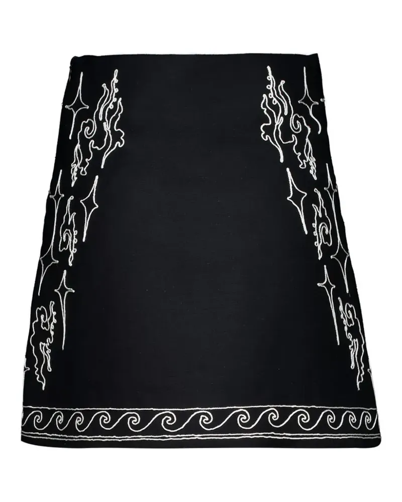 Zeus + Dione Minirock mit Stickerei - Schwarz Schwarz