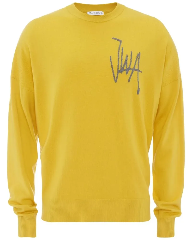 J.W.Anderson Pullover mit Logo-Stickerei - Gelb Gelb