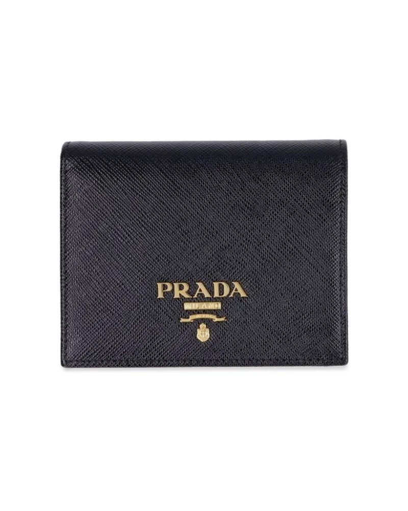 Prada Kleines Saffiano-Portemonnaie - Schwarz Schwarz