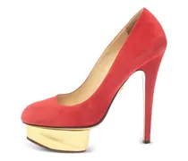 Pre-owned Dolly Stiletto-Pumps mit Plateau 140mm - Rot