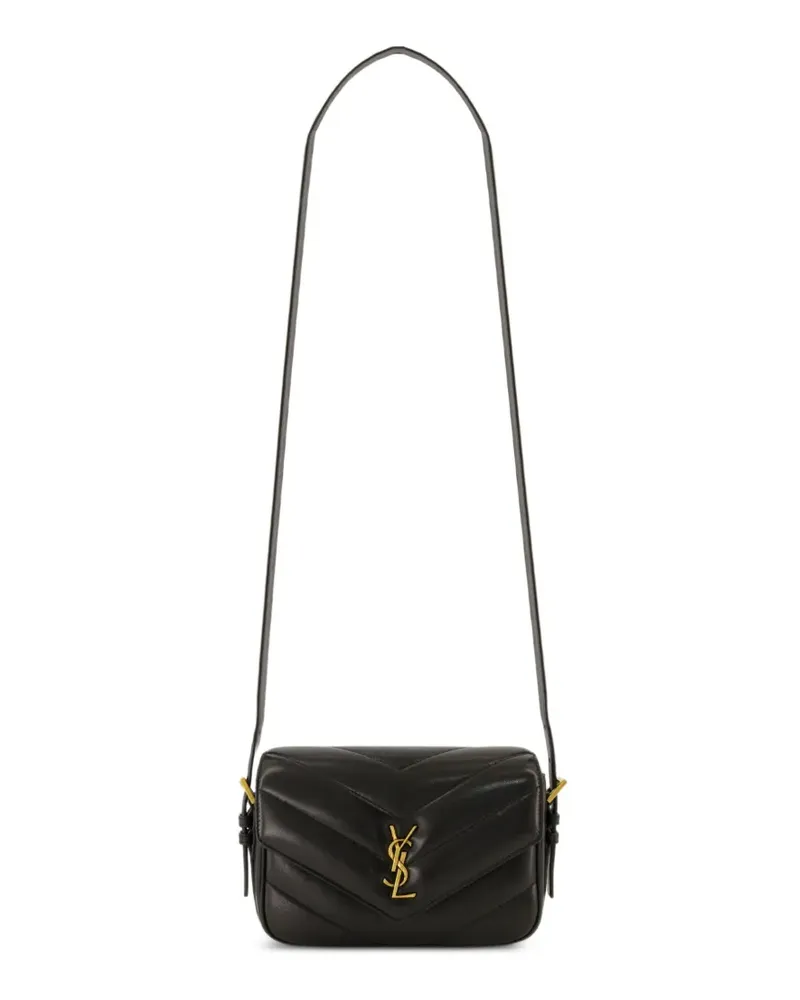 Saint Laurent Loulou Toy crossbody bag in matelassé lambskin - Schwarz Schwarz