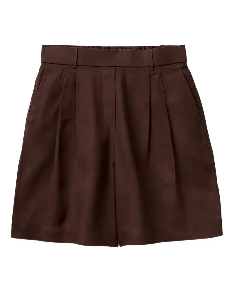 Benetton pleated elasticated-waist shorts - Braun Braun