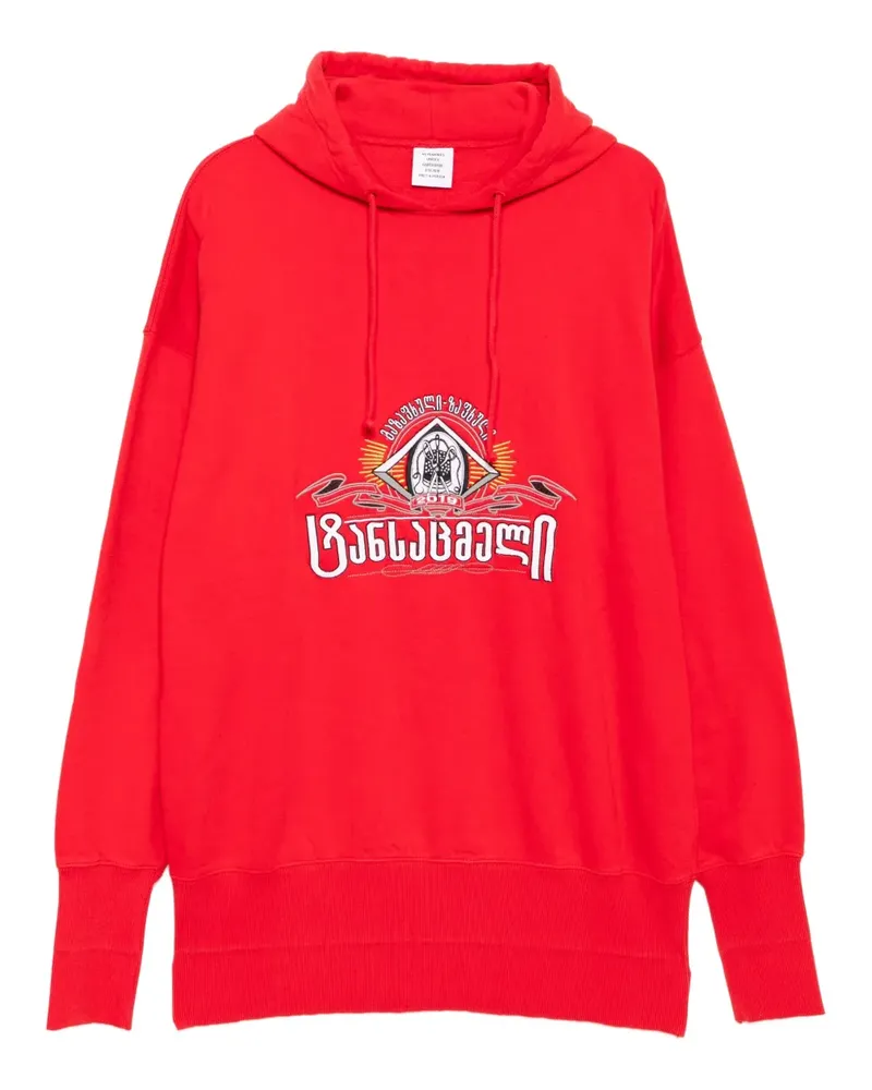 VETEMENTS Hoodie mit Stickerei - Rot Rot