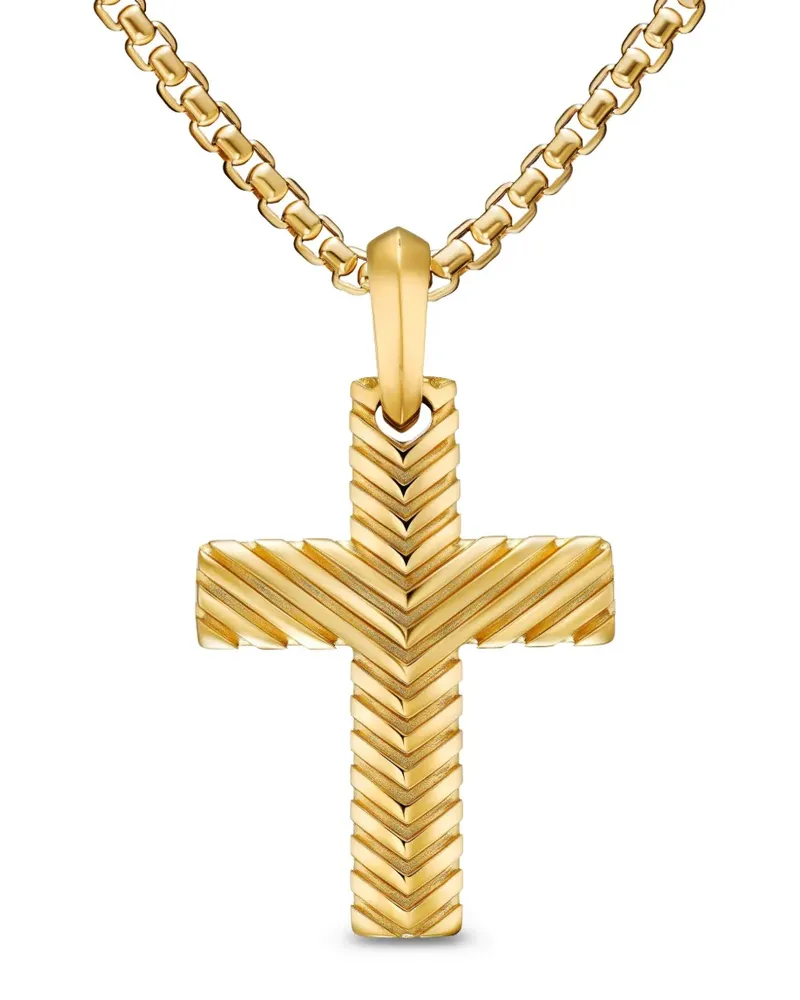 David Yurman Kreuzanhänger aus 18kt Gelbgold Gold