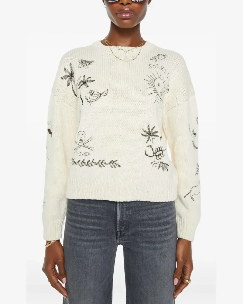 Mother Sweatshirt mit Stickerei - Nude Nude