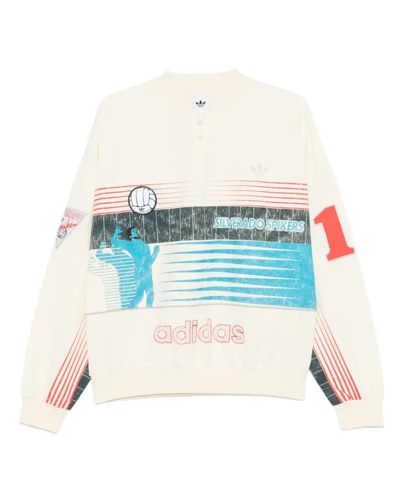 adidas Archive Summersport graphic-print sweater - Nude Nude