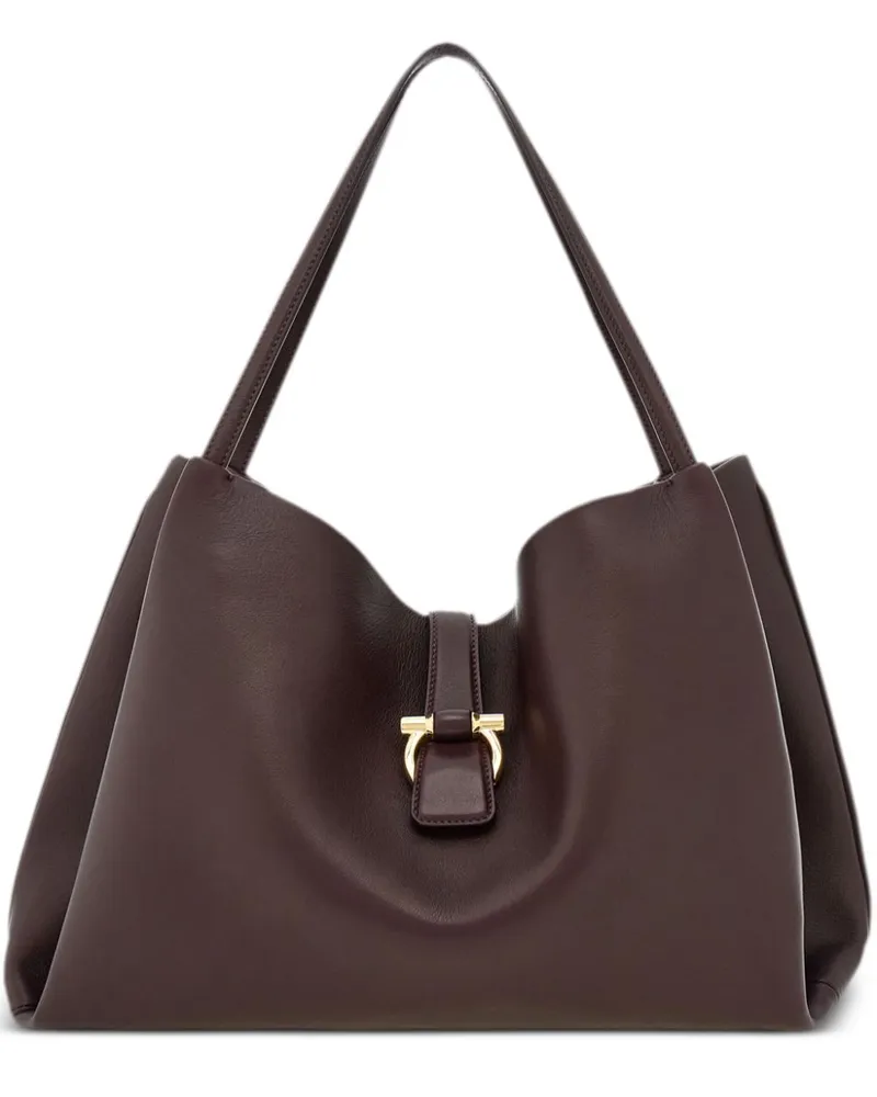 Ferragamo Mittelgroße Tote Bag mit Gancini-Verschluss - Rot Rot