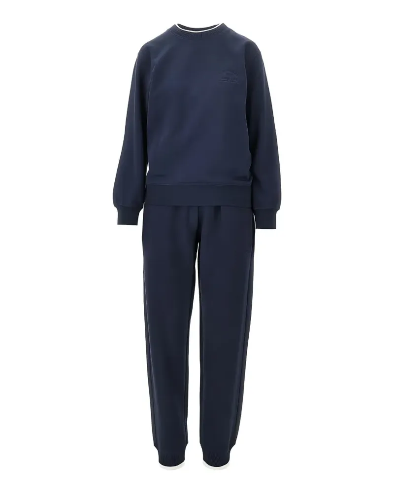 Emporio Armani logo-embroidered tracksuit - Blau Blau