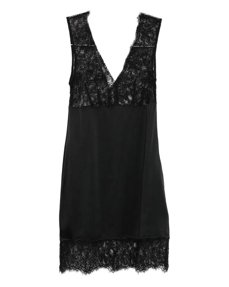 MARELLA Spitzenkleid mit V-Ausschnitt - Schwarz Schwarz