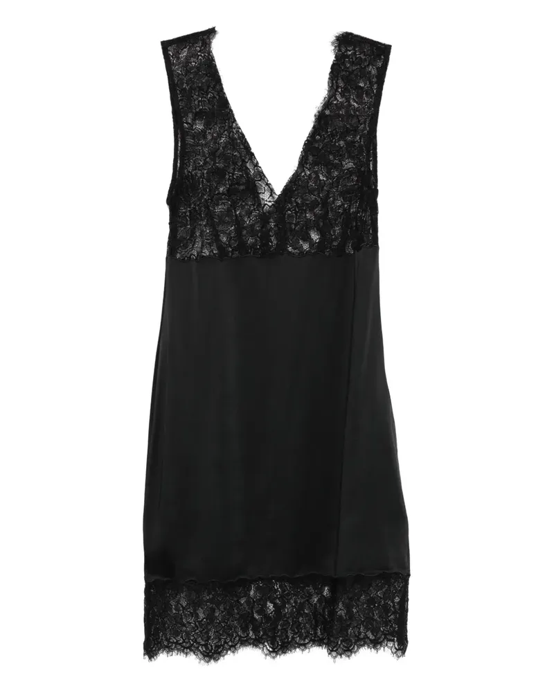 MARELLA Spitzenkleid mit V-Ausschnitt - Schwarz Schwarz