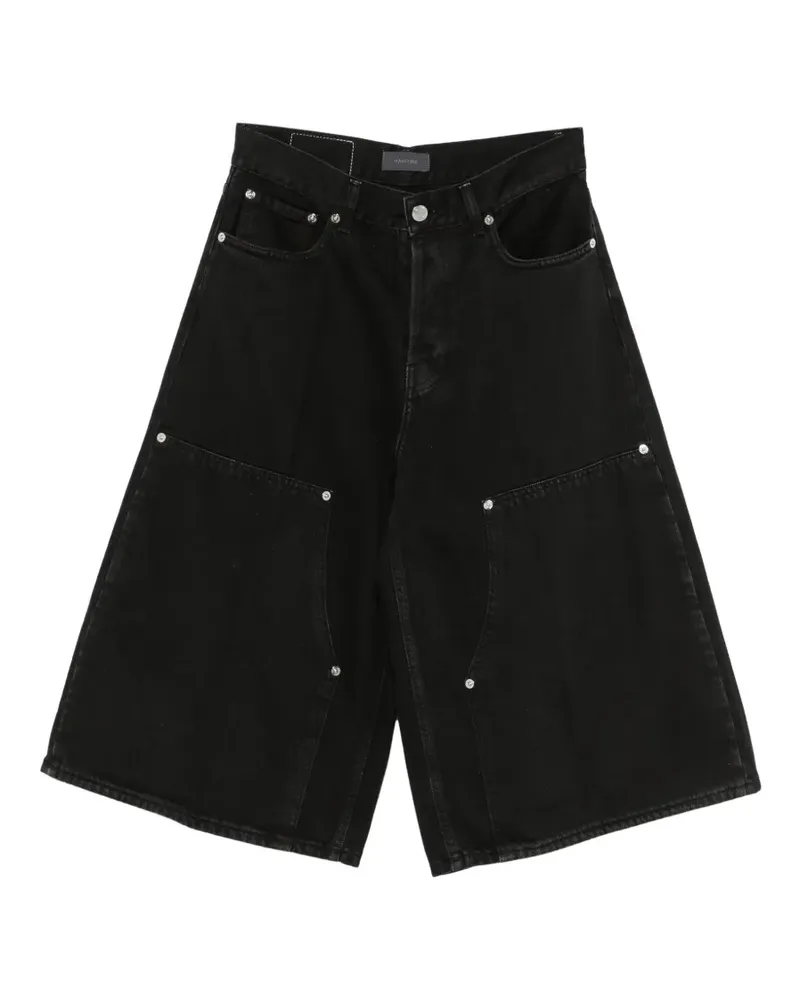 Haikure Wide-Leg-Jeans mit Nieten - Schwarz Schwarz