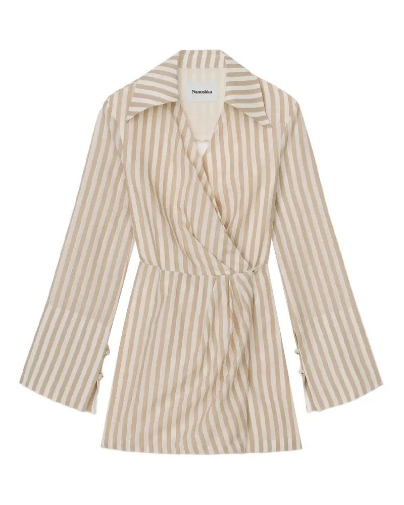 Nanushka Esma striped mini dress - Nude Nude