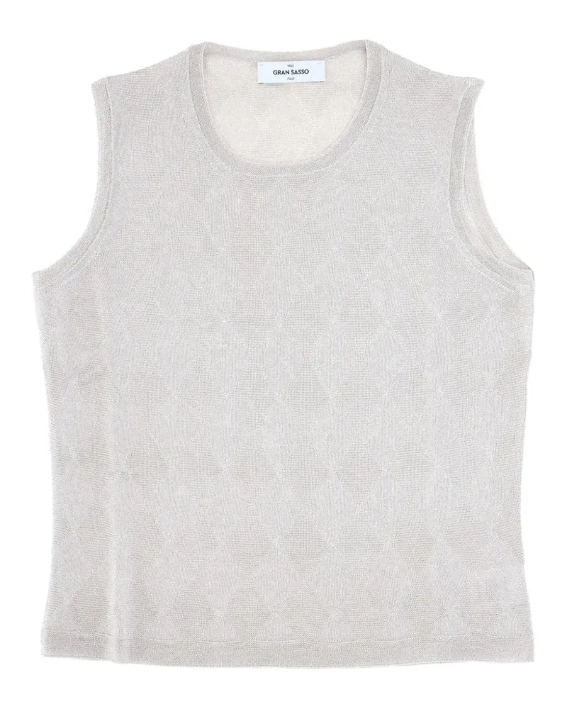Gran Sasso patterned-jacquard tank top - Nude Nude