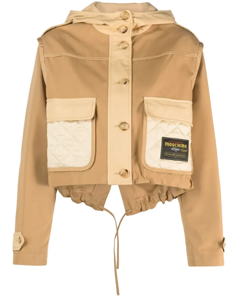 Moschino Klassischer Cropped-Hoodie - Nude Nude