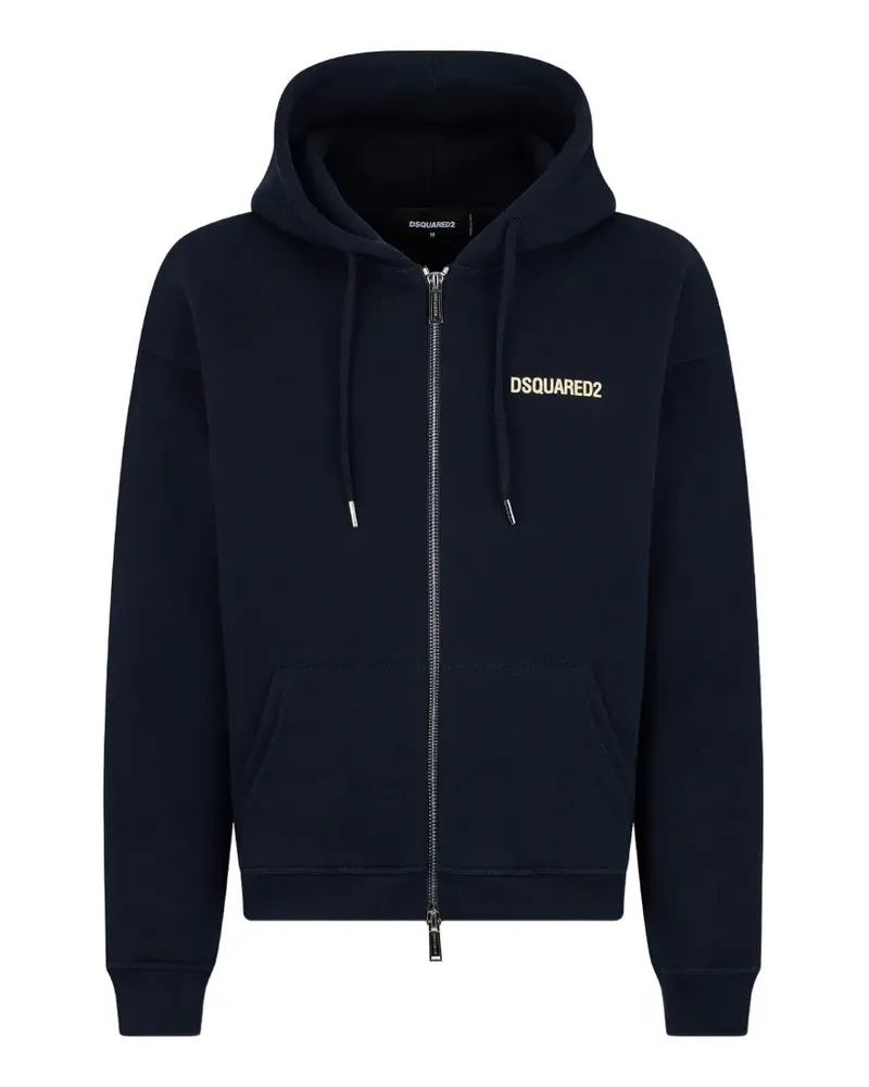 Dsquared2 Kapuzenjacke mit grafischem Print - Blau Blau
