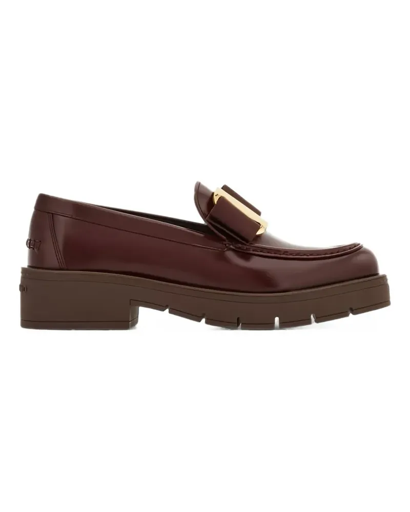 Ferragamo Vara Loafer mit dicker Sohle - Rot Rot