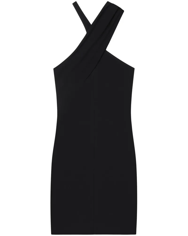 Courrèges Jersey-Minikleid mit überkreuzten Trägern - Schwarz Schwarz