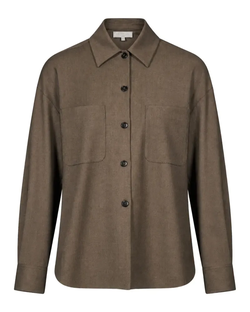 Antonelli Firenze Azalea oversized chest-pocket shirt - Braun Braun
