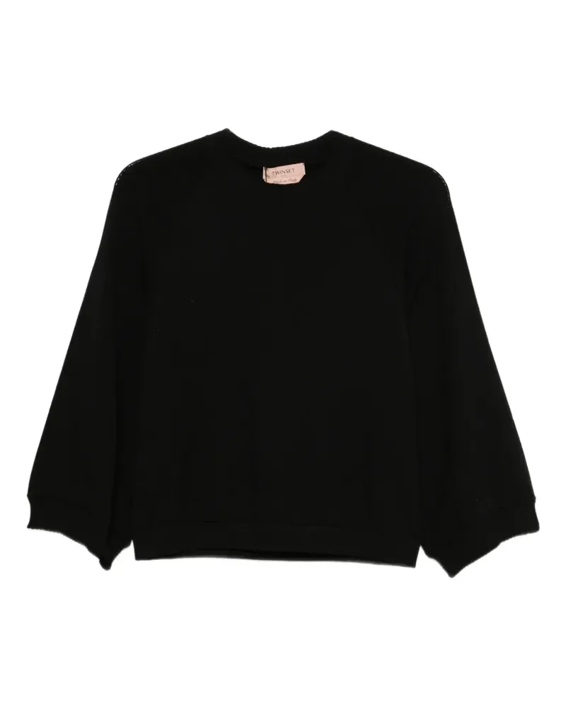 Twin-Set Pullover mit Raglanärmeln - Schwarz Schwarz