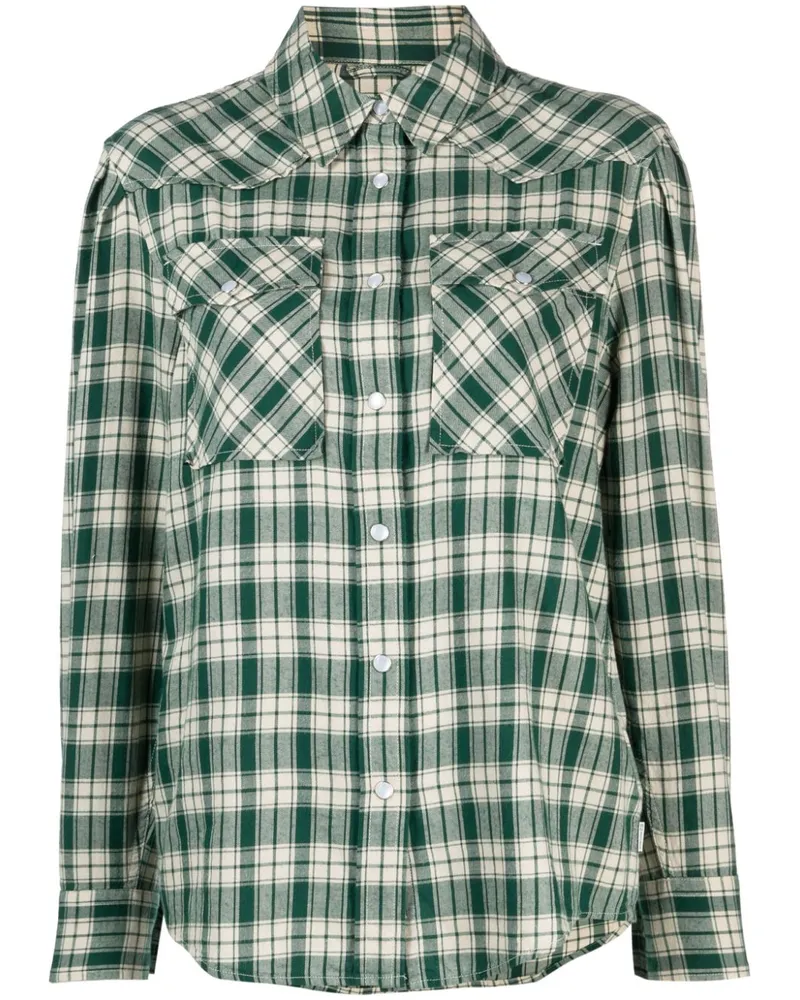 Woolrich Kariertes Flanellhemd - Grün Grün
