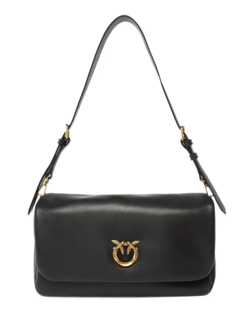 Pinko Schultertasche mit Logo - Schwarz Schwarz