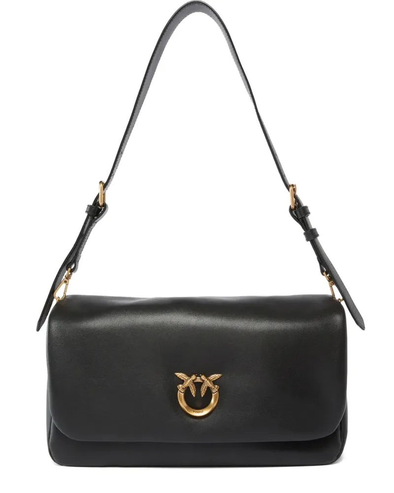 Pinko Schultertasche mit Logo - Schwarz Schwarz
