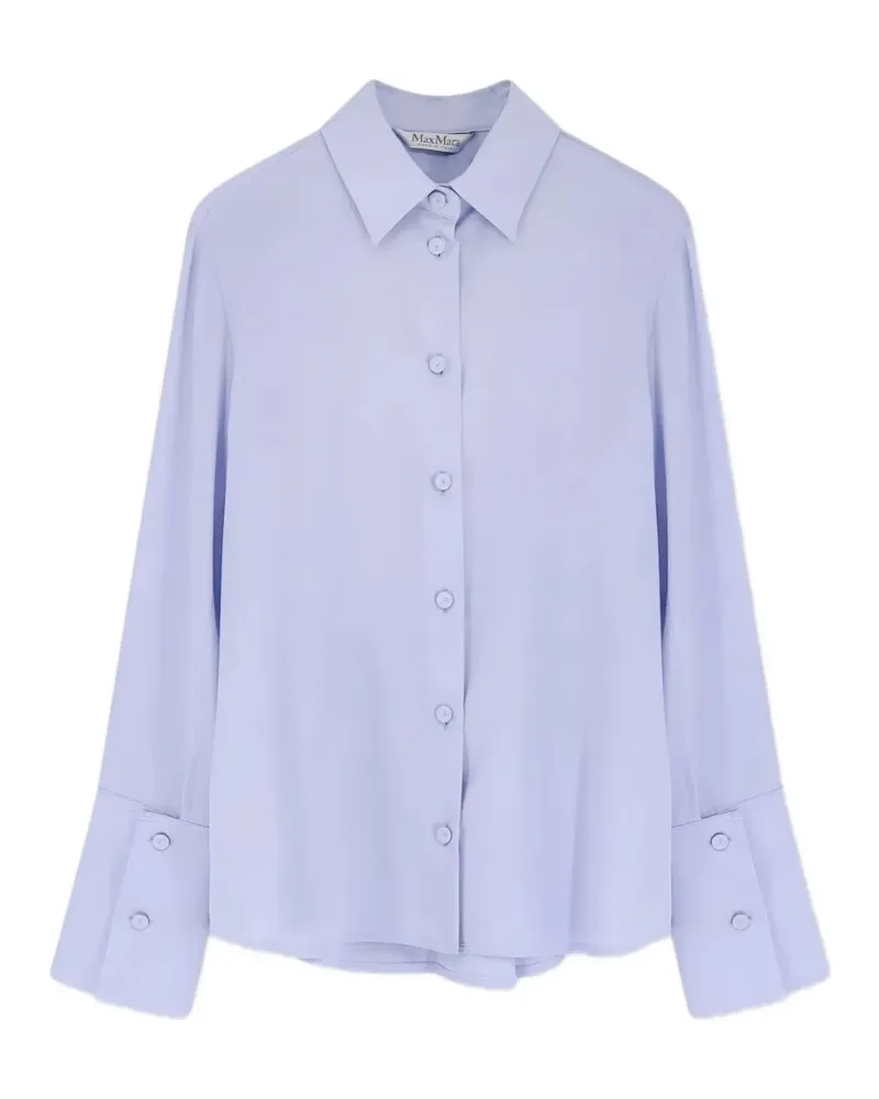 Max Mara button-down wide-cuff shirt - Blau Blau