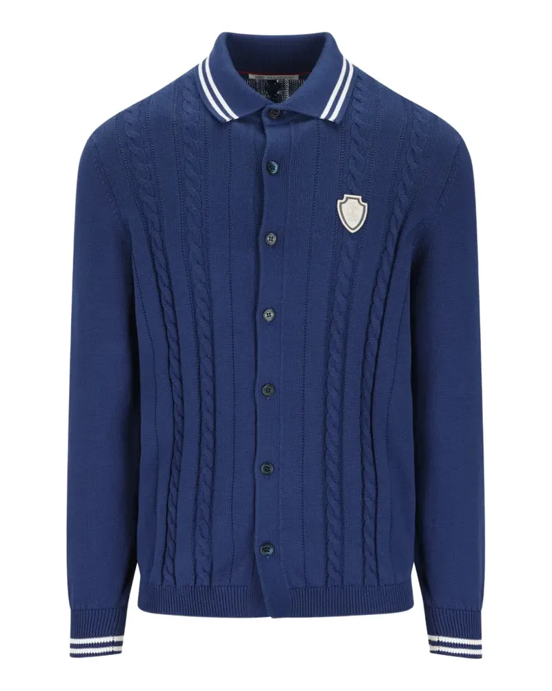 Brunello Cucinelli cable-knit buttoned cardigan - Blau Blau