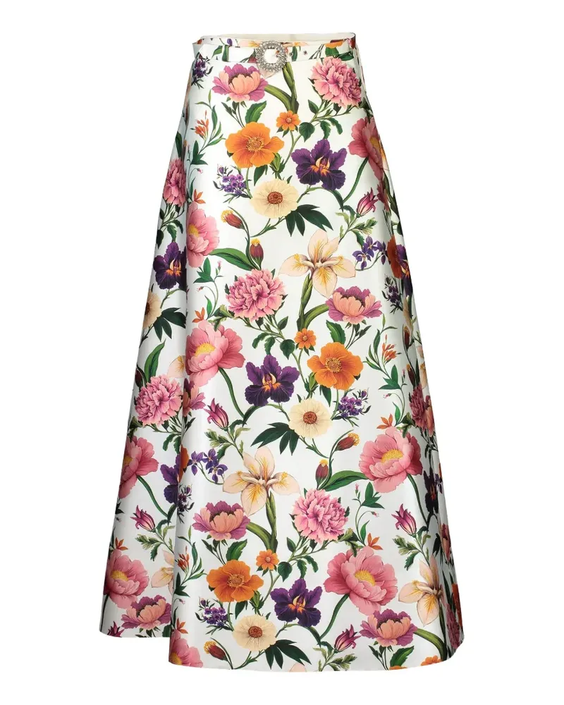 Borgo De Nor Bellamy floral-print maxi skirt - Weiß Weiß