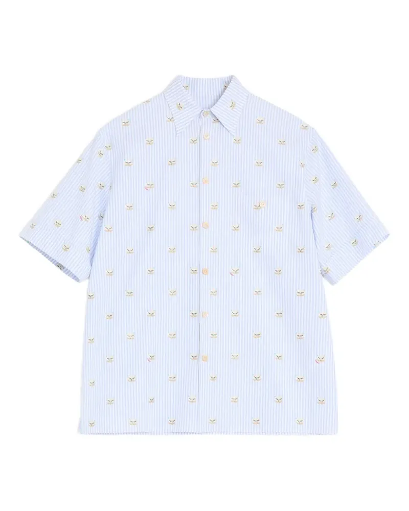 Valentino Garavani T-Shirt mit Le Chat de la Maison-Print - Blau Blau