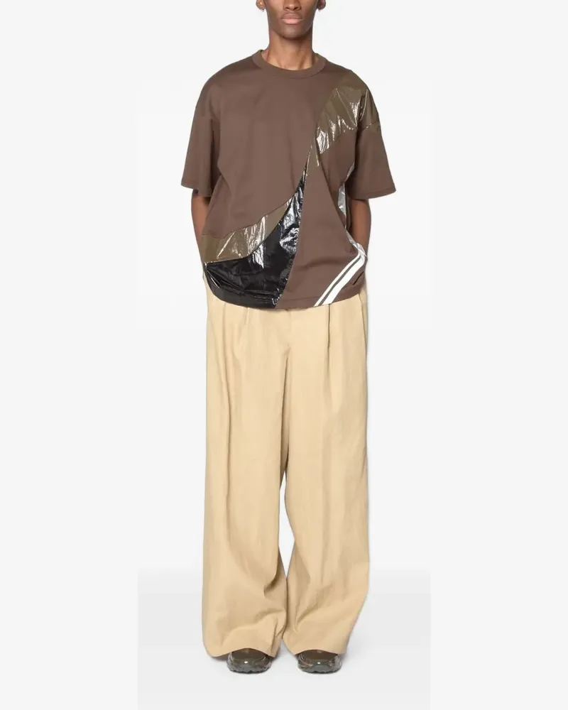 Yoshio Kubo T-Shirt mit Einsätzen - Schwarz Schwarz