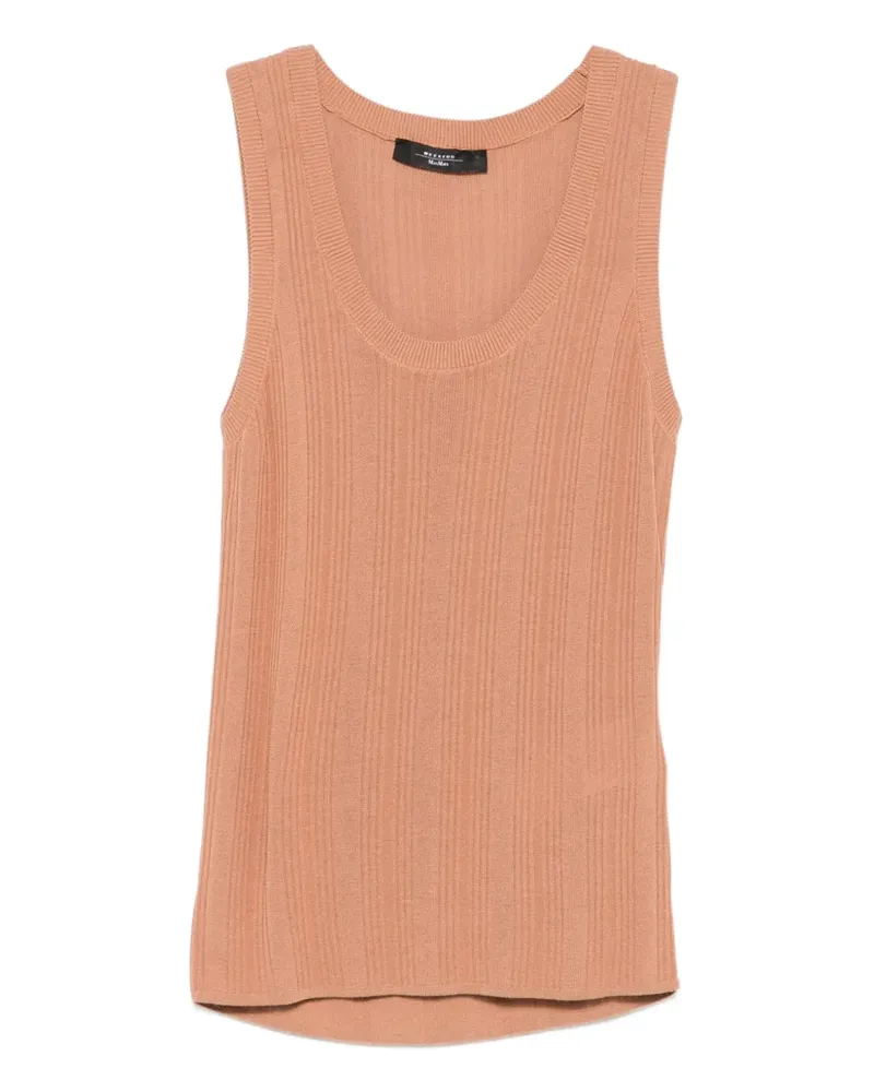Max Mara Geripptes Oberteil - Nude Nude