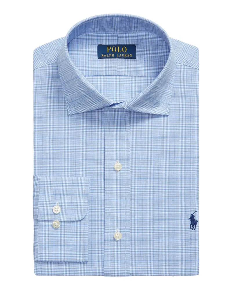 Ralph Lauren Kariertes Hemd mit Logo-Stickerei - Blau Blau